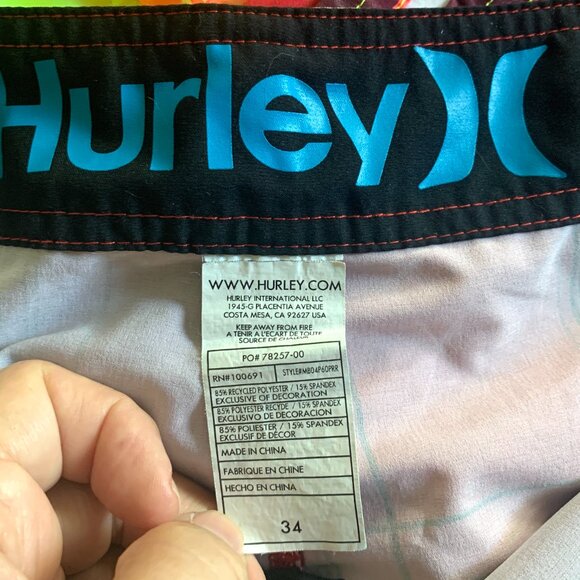Hurley Phantom Surf Trunks Board Shorts Swim Trunks 34 - Picture 6 of 6
